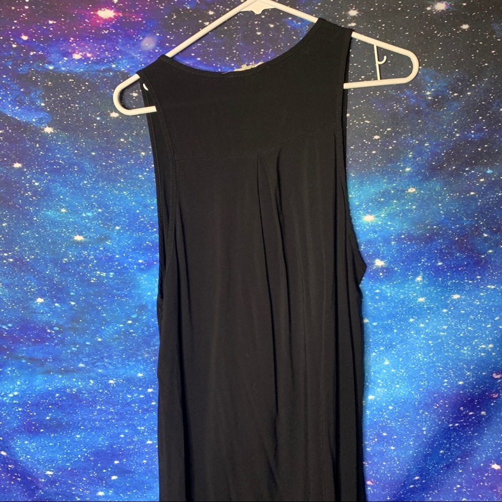 Painted Threads- Black Button Up High Low Top L - image 6